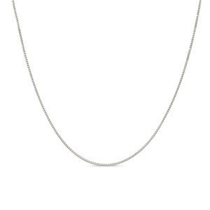1mm Italy Sterling Silver Box Chain Necklace
